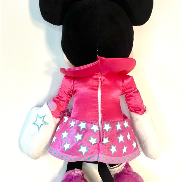 Disney Minnie Mouse Pop Star Pink with White Stars and Bow - Picture 5 of 8